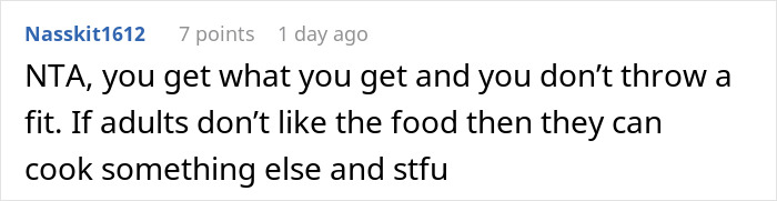 Family Demands Woman Make Separate Meals For Them: “Don’t Want To Eat What My Doctor Told Me” Family Demands Woman Make Separate Meals For Them: “Don’t Want To Eat What My Doctor Told Me”