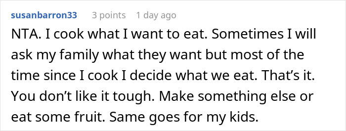 Family Demands Woman Make Separate Meals For Them: “Don’t Want To Eat What My Doctor Told Me” Family Demands Woman Make Separate Meals For Them: “Don’t Want To Eat What My Doctor Told Me”