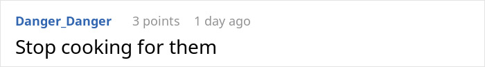 Family Demands Woman Make Separate Meals For Them: “Don’t Want To Eat What My Doctor Told Me” Family Demands Woman Make Separate Meals For Them: “Don’t Want To Eat What My Doctor Told Me”