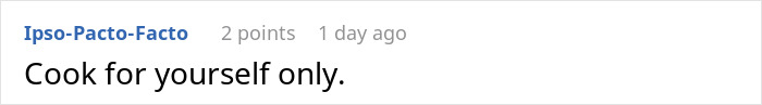 Family Demands Woman Make Separate Meals For Them: “Don’t Want To Eat What My Doctor Told Me” Family Demands Woman Make Separate Meals For Them: “Don’t Want To Eat What My Doctor Told Me”
