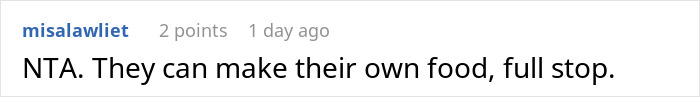 Family Demands Woman Make Separate Meals For Them: “Don’t Want To Eat What My Doctor Told Me” Family Demands Woman Make Separate Meals For Them: “Don’t Want To Eat What My Doctor Told Me”