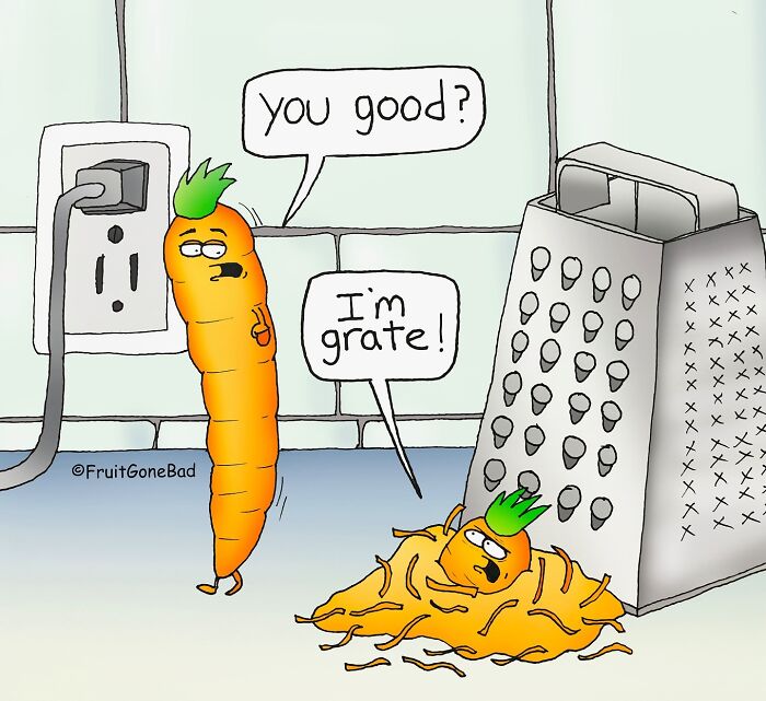 37 One-Panel Comics That Show Fruits Aren’t As Innocent As They Look (New Pics) 37 One-Panel Comics That Show Fruits Aren’t As Innocent As They Look (New Pics)