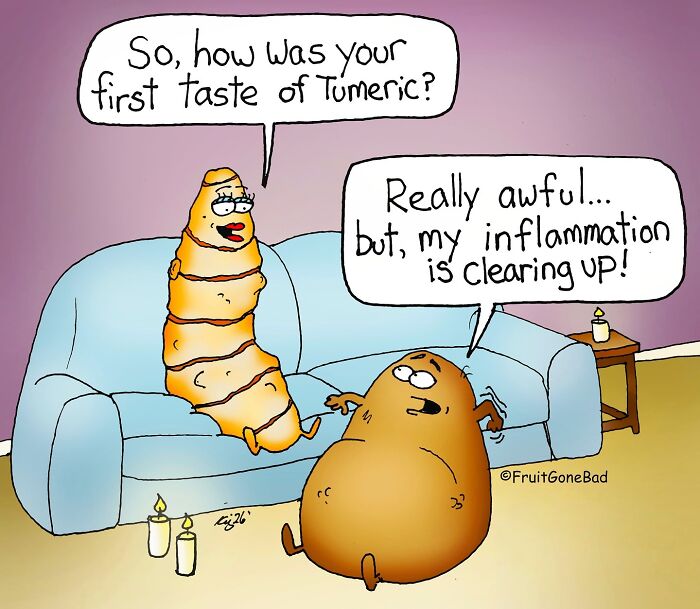 37 One-Panel Comics That Show Fruits Aren’t As Innocent As They Look (New Pics) 37 One-Panel Comics That Show Fruits Aren’t As Innocent As They Look (New Pics)