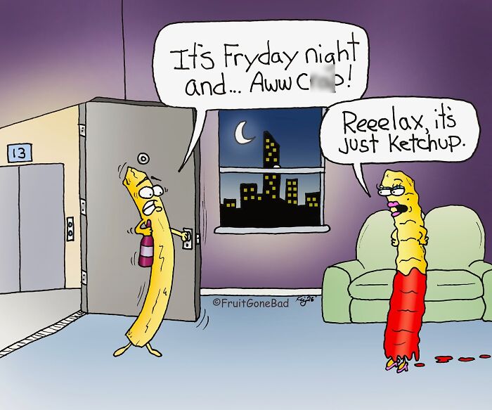 37 One-Panel Comics That Show Fruits Aren’t As Innocent As They Look (New Pics) 37 One-Panel Comics That Show Fruits Aren’t As Innocent As They Look (New Pics)