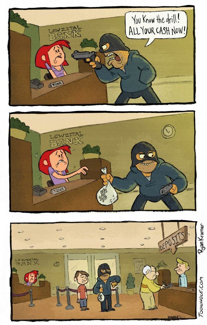 27 New Comics With Dark And Unpredictable Endings That Poke Fun At Our Society By This Artist