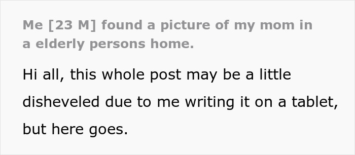 Man Spots His Mom In Photo At Elderly Patient&rsquo;s Home – Mortified When All Details Click Together