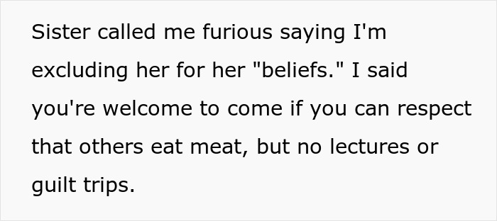 Vocal Vegan Ruins The Vibe At Every BBQ, Sibling Refuses To Invite Her Anymore, Gets Grilled By Fam