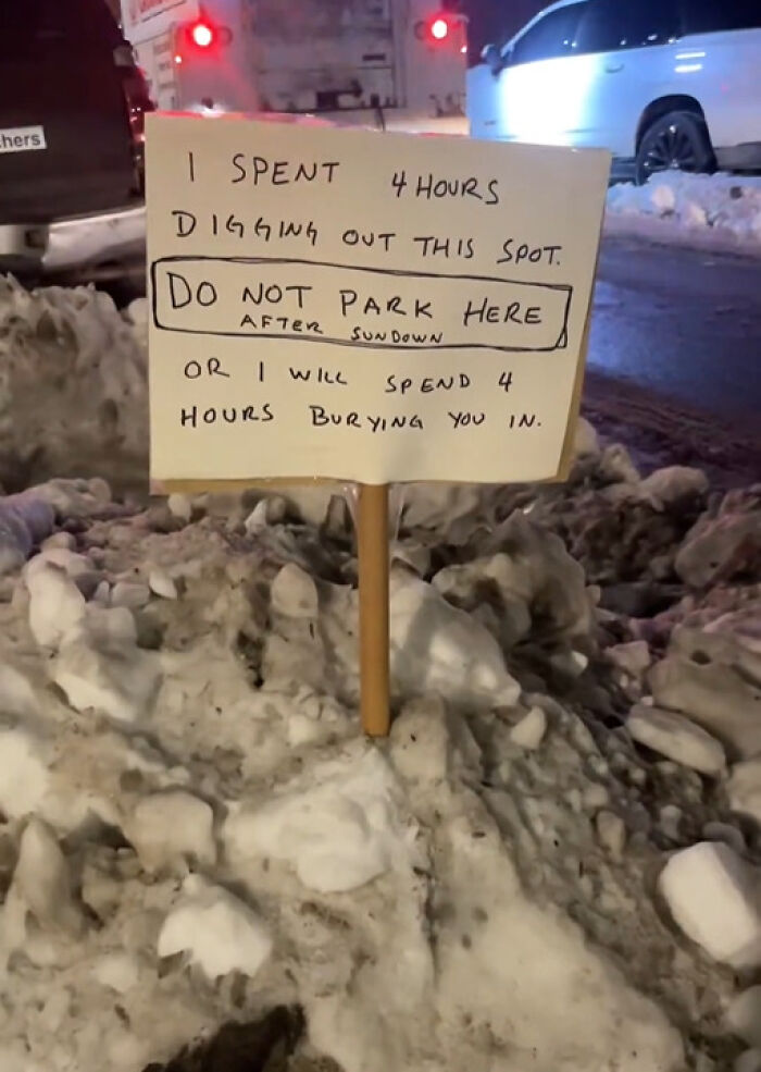 People Are In War Over Parking Spots This Winter And These 26 Posts Prove How Unhinged It Gets