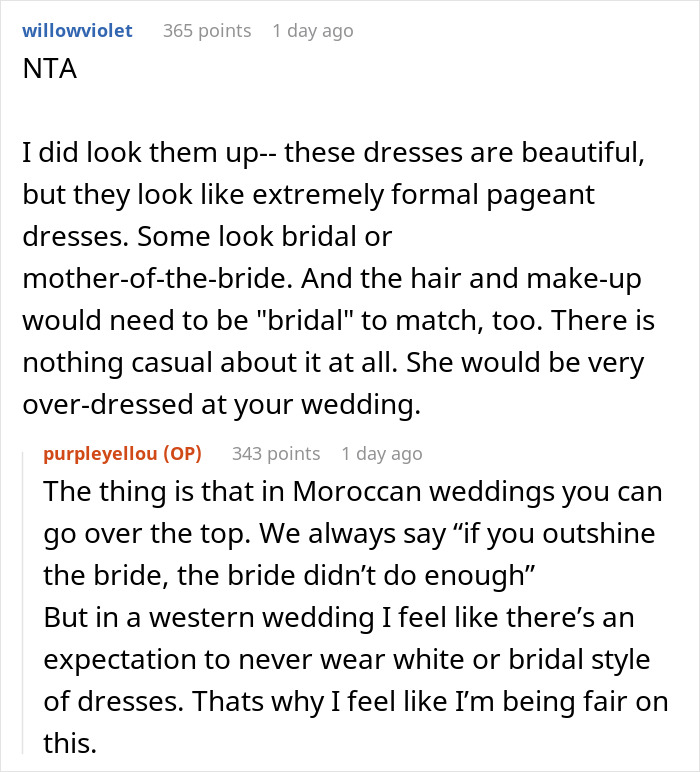 Bride Doesn’t Want European Wedding Guest Wearing Traditional Arab Dress: “Will Stand Out Too Much”