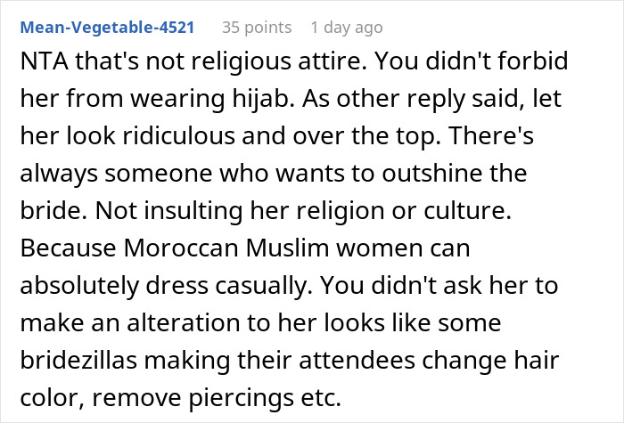 Bride Doesn’t Want European Wedding Guest Wearing Traditional Arab Dress: “Will Stand Out Too Much”