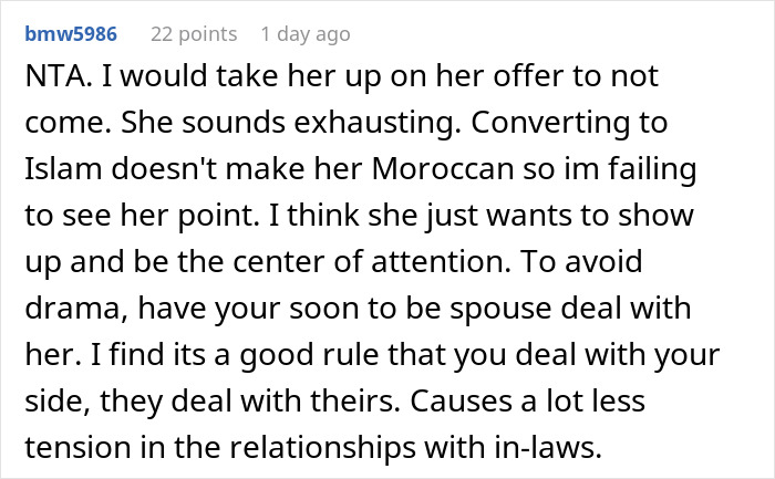 Bride Doesn’t Want European Wedding Guest Wearing Traditional Arab Dress: “Will Stand Out Too Much”