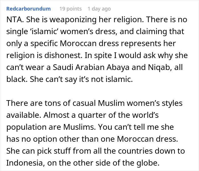 Bride Doesn’t Want European Wedding Guest Wearing Traditional Arab Dress: “Will Stand Out Too Much”