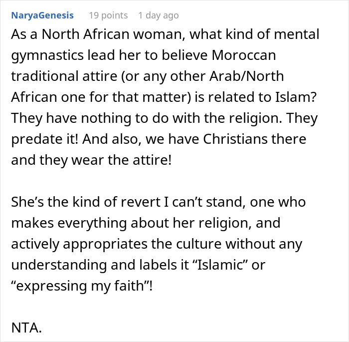 Bride Doesn’t Want European Wedding Guest Wearing Traditional Arab Dress: “Will Stand Out Too Much”