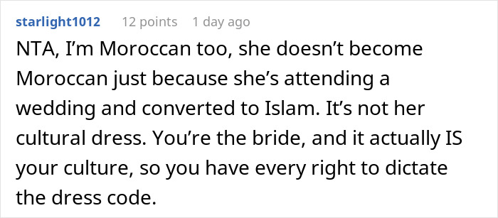 Bride Doesn’t Want European Wedding Guest Wearing Traditional Arab Dress: “Will Stand Out Too Much”