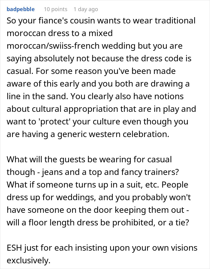Bride Doesn’t Want European Wedding Guest Wearing Traditional Arab Dress: “Will Stand Out Too Much”