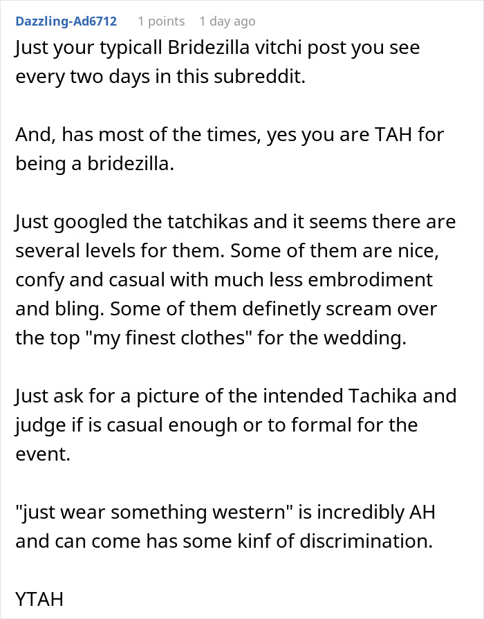 Bride Doesn’t Want European Wedding Guest Wearing Traditional Arab Dress: “Will Stand Out Too Much”