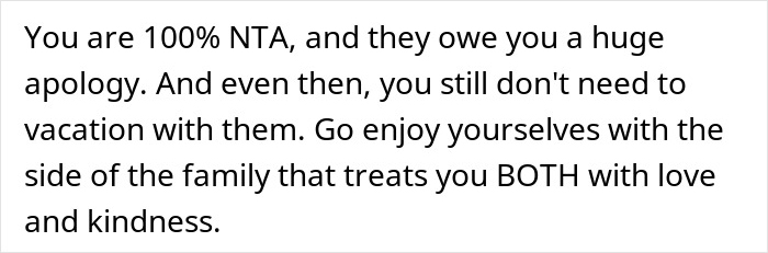 Family Excludes Daughter’s Wife From Vacation, Gets Mad When She Refuses To Join: “My Heart Sank”” Family Excludes Daughter’s Wife From Vacation, Gets Mad When She Refuses To Join: “My Heart Sank””