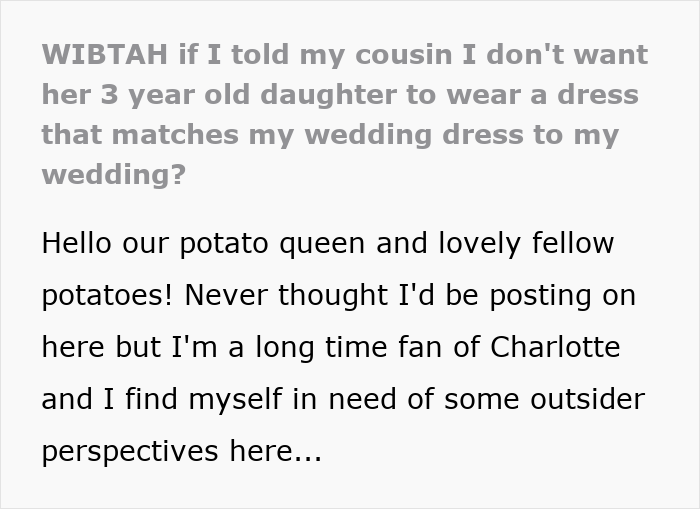 “A Little Annoying”: Attention-Seeking Mom Wants To Dress 3YO Daughter In Same Dress As The Bride
