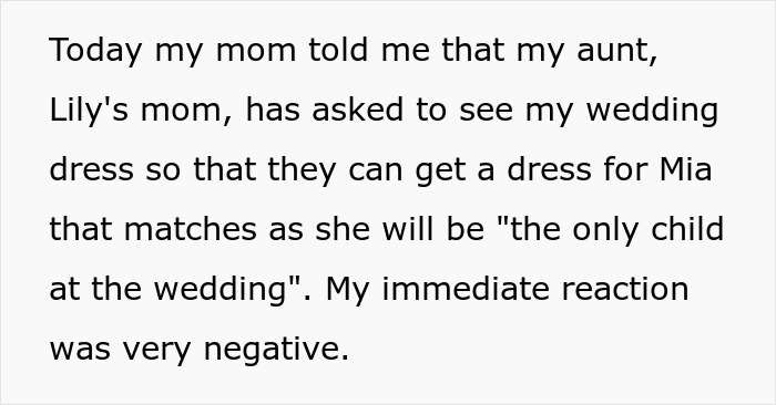 “A Little Annoying”: Attention-Seeking Mom Wants To Dress 3YO Daughter In Same Dress As The Bride
