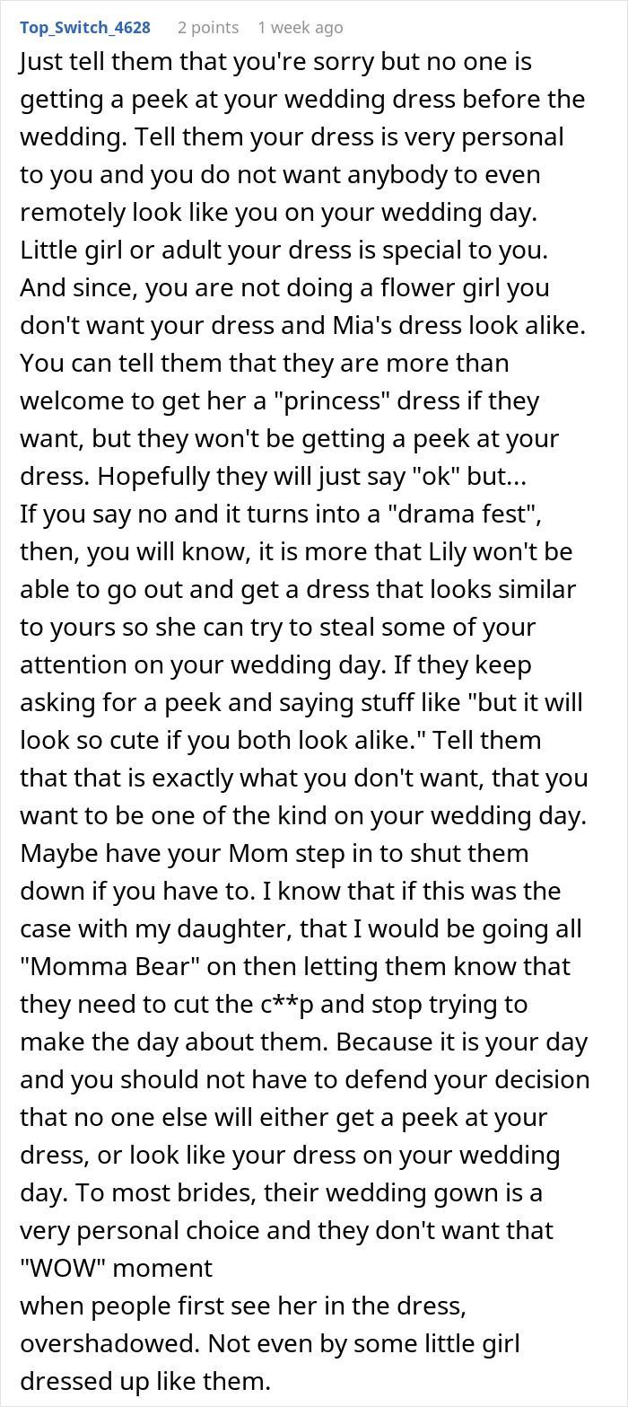 “A Little Annoying”: Attention-Seeking Mom Wants To Dress 3YO Daughter In Same Dress As The Bride