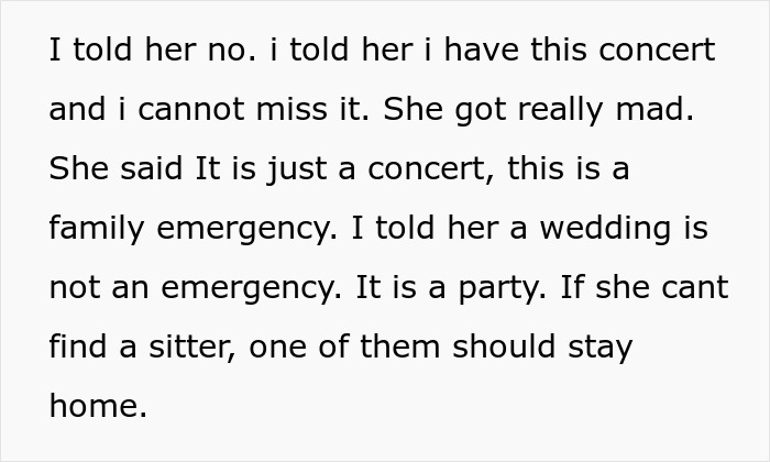 Woman Goes To Concert Instead Of Babysitting Sister’s Kids, Gets Accused Of Being Selfish
