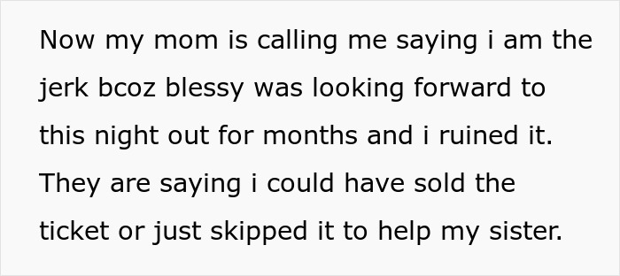 Woman Goes To Concert Instead Of Babysitting Sister’s Kids, Gets Accused Of Being Selfish
