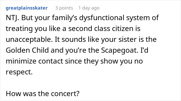 Woman Goes To Concert Instead Of Babysitting Sister’s Kids, Gets Accused Of Being Selfish