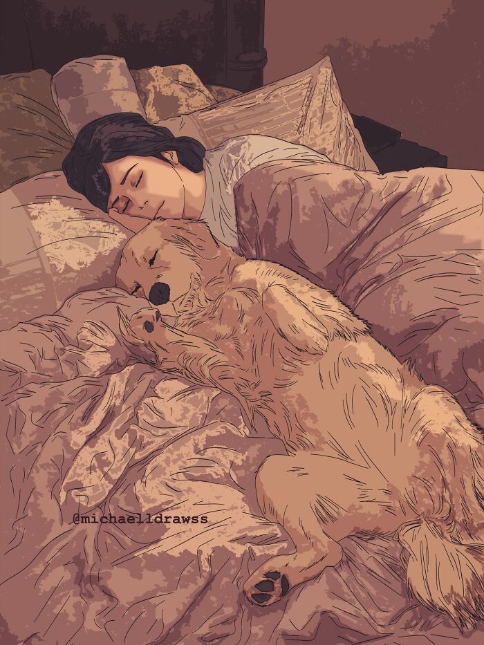 This Artist Creates Custom Portraits That Capture The Bond Between Humans And Pets (47 Pics)