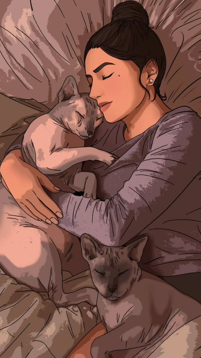 This Artist Creates Custom Portraits That Capture The Bond Between Humans And Pets (47 Pics)