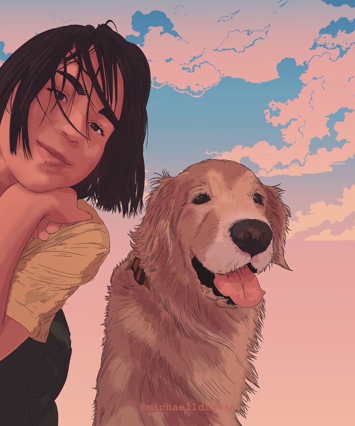 This Artist Creates Custom Portraits That Capture The Bond Between Humans And Pets (47 Pics)