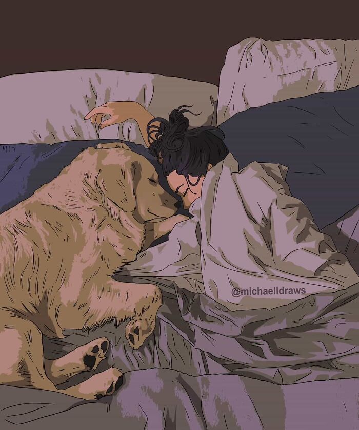 This Artist Creates Custom Portraits That Capture The Bond Between Humans And Pets (47 Pics)