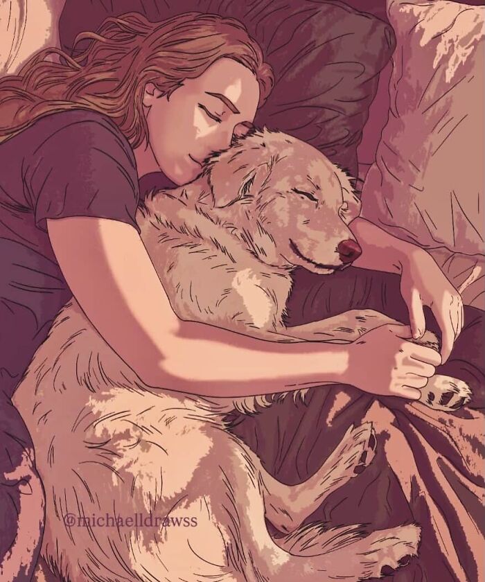 This Artist Creates Custom Portraits That Capture The Bond Between Humans And Pets (47 Pics)