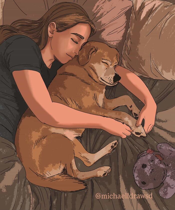 This Artist Creates Custom Portraits That Capture The Bond Between Humans And Pets (47 Pics)