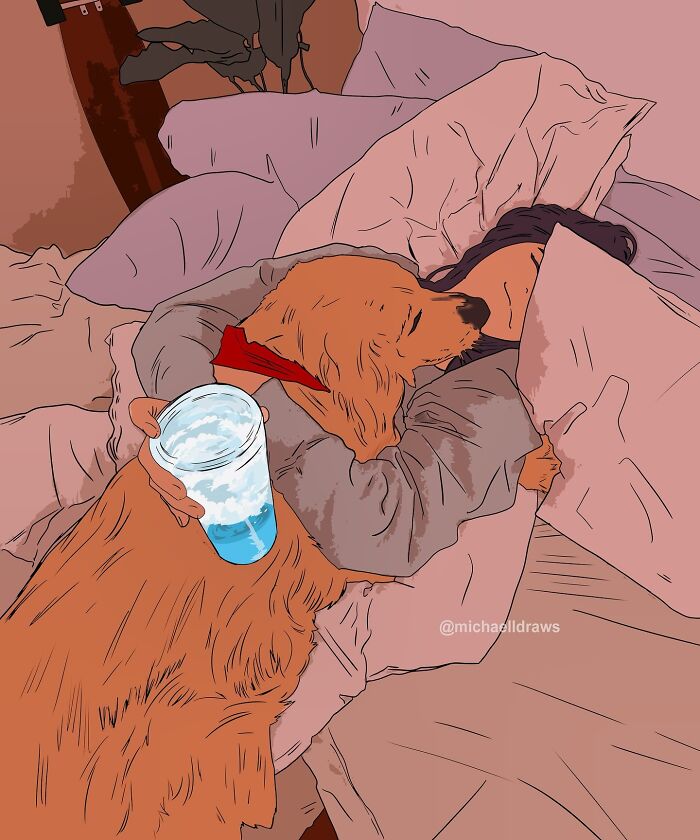 This Artist Creates Custom Portraits That Capture The Bond Between Humans And Pets (47 Pics)