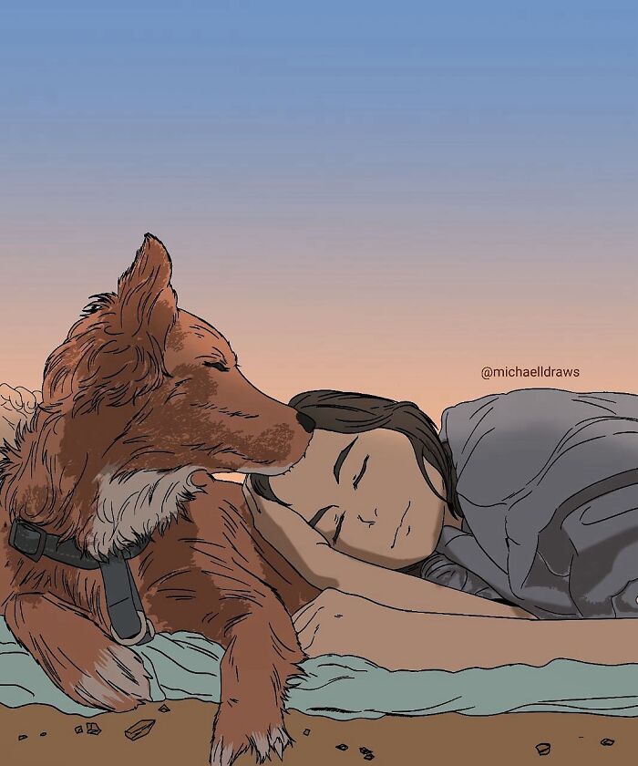 This Artist Creates Custom Portraits That Capture The Bond Between Humans And Pets (47 Pics)