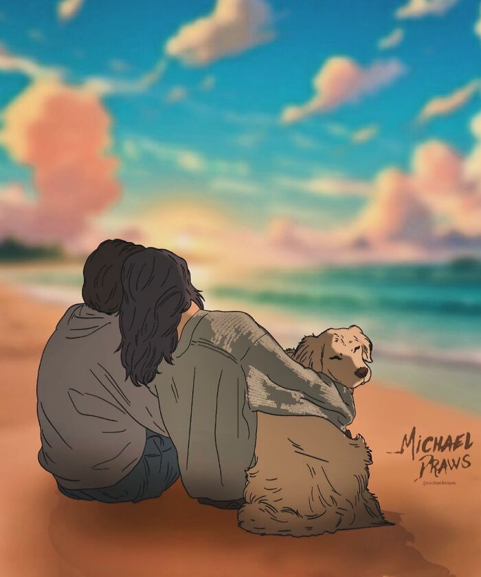 This Artist Creates Custom Portraits That Capture The Bond Between Humans And Pets (47 Pics)