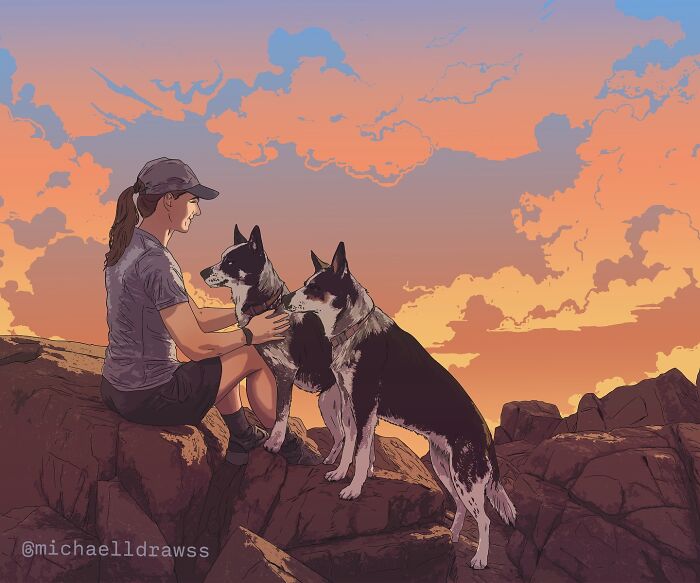 This Artist Creates Custom Portraits That Capture The Bond Between Humans And Pets (47 Pics)