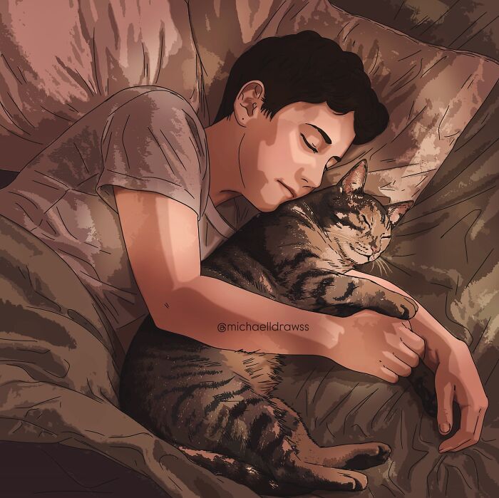 This Artist Creates Custom Portraits That Capture The Bond Between Humans And Pets (47 Pics)