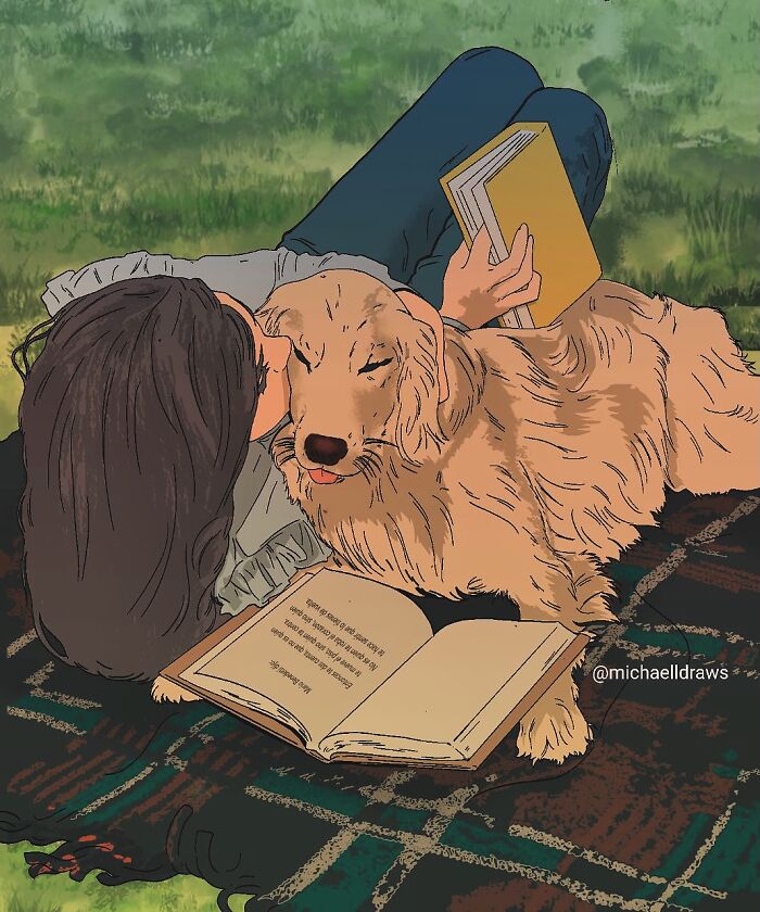 This Artist Creates Custom Portraits That Capture The Bond Between Humans And Pets (47 Pics)