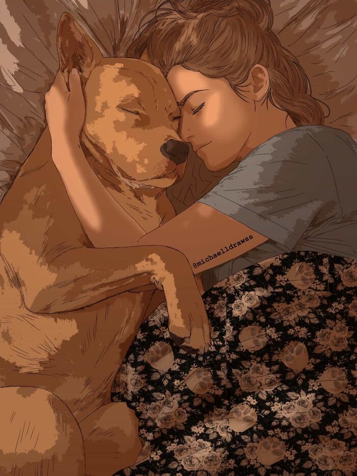 This Artist Creates Custom Portraits That Capture The Bond Between Humans And Pets (47 Pics)
