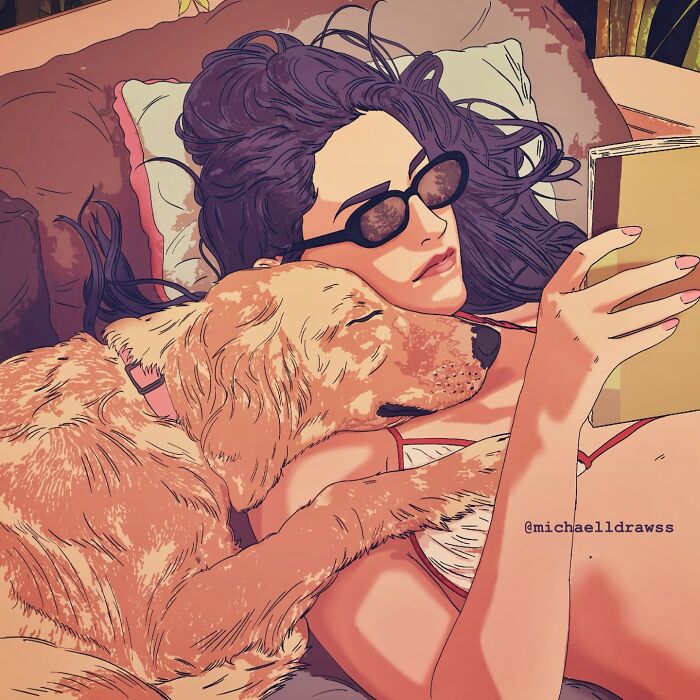This Artist Creates Custom Portraits That Capture The Bond Between Humans And Pets (47 Pics)