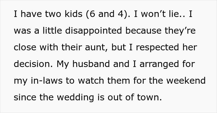 Bride Bans Sister’s Kids From “Adults-Only” Event But Breaks The Rules For Cousin&rsquo;s Kids, Sis Livid