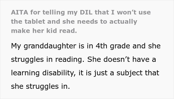 Grandma Pulls Free Childcare Perks After DIL Rages At Her For Teaching Grandkid To Read Grandma Pulls Free Childcare Perks After DIL Rages At Her For Teaching Grandkid To Read
