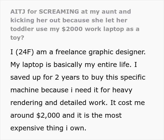Lazy Aunt Lets Her 5YO Play With Woman’s $2K Laptop, Calls Her A Drama Queen As She Fumes Lazy Aunt Lets Her 5YO Play With Woman’s $2K Laptop, Calls Her A Drama Queen As She Fumes