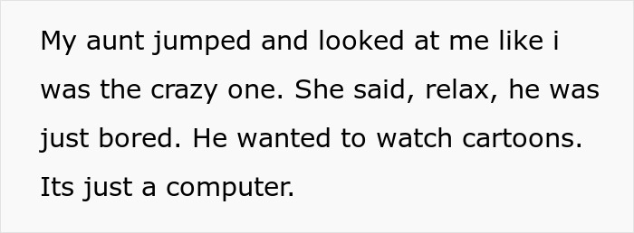 Lazy Aunt Lets Her 5YO Play With Woman’s $2K Laptop, Calls Her A Drama Queen As She Fumes Lazy Aunt Lets Her 5YO Play With Woman’s $2K Laptop, Calls Her A Drama Queen As She Fumes
