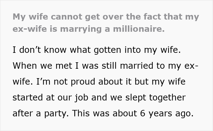 Guy Aghast As Mistress-Turned-Wife Mad That His Ex Is Marrying A Rich Dude, Her Insecurity Gets Exposed