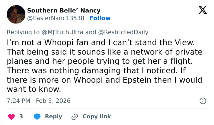 Whoopi Goldberg Explains Why Her Name Is In The Epstein Files, But Many Don’t Believe Her