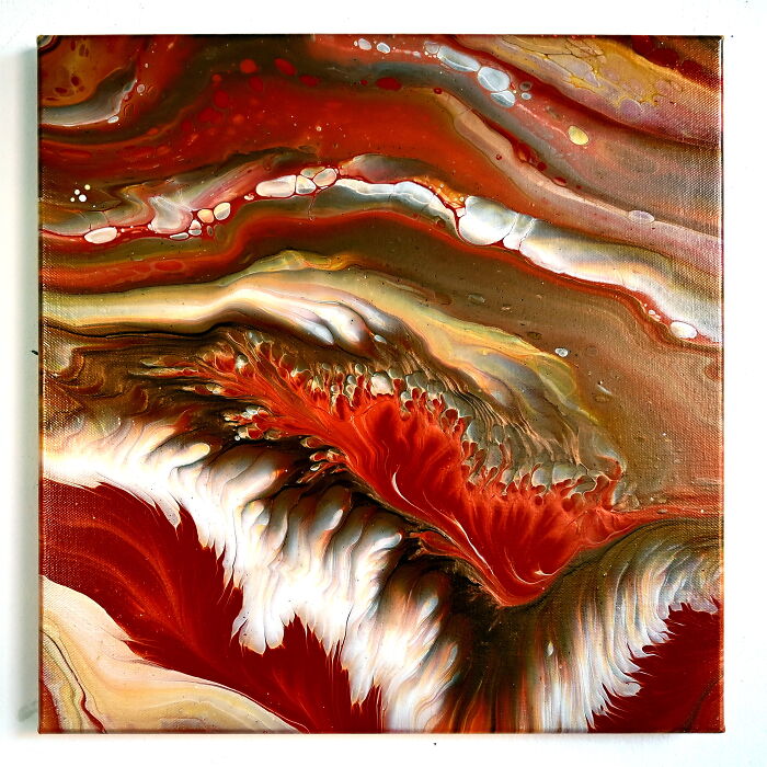 Heart Of The Inferno: Acrylic Pour With Explosive Blends Heart Of The Inferno: Acrylic Pour With Explosive Blends