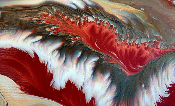 Heart Of The Inferno: Acrylic Pour With Explosive Blends Heart Of The Inferno: Acrylic Pour With Explosive Blends