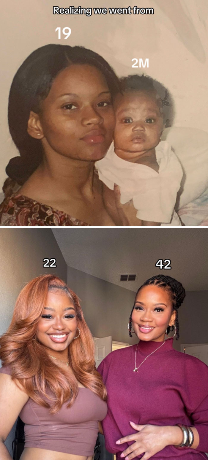 64 Parents Joined The Trend Of Sharing Photos With Their Kids That They Had Young